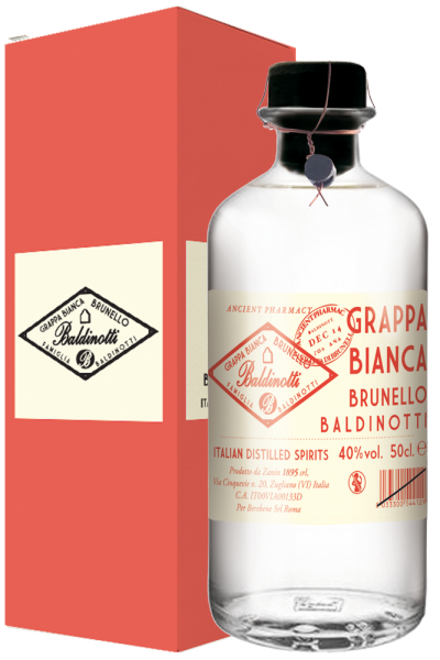 Grappa Bianca Brunello Famiglia Baldinotti Ancient Pharmacy 50cl (Astucciata)