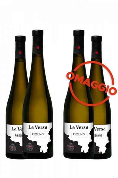 6 Bottiglie Oltrepò Pavese DOC Riesling 2019 La Versa + 6 OMAGGIO