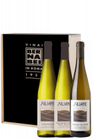 1 Chardonnay 2020 + 1 Pinot Bianco 2020 + 1 Grüner Veltliner 2020 Juliane (Cassetta in Legno)