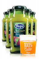 Yoga Magic Pesca 20cl Confezione Da 24 Bottiglie + OMAGGIO 6 bicchieri L’Arte del 100%