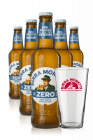 Birra Moretti Zero Cassa da 24 bottiglie x 33cl + OMAGGIO 6 boccali Moretti 20cl